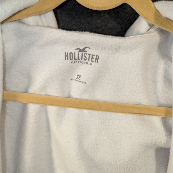 Hollister White Zip up Jacket SZ XS - Picture 4 of 6